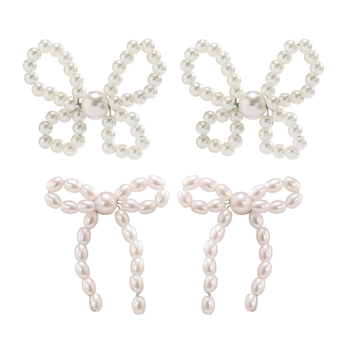 Wholesale Bowlon Earrings Imitation Pearl Bowearring Earrings